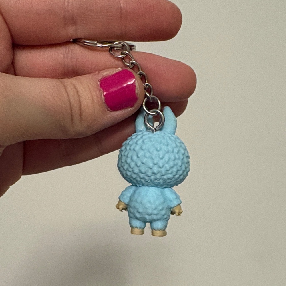 3D Printed Labubu Charming Blue Keychain - Picture 2 of 3